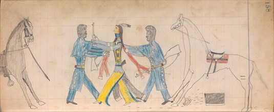 Maffet Ledger: Black Cavalry Officers and Indian, ca. 1874-81.