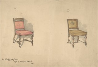 Designs for Two Chairs, 1884-92.