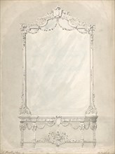 Design for a Side Table and Mirror, 1841-84.