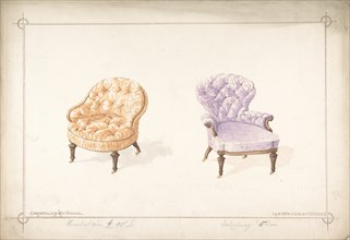 Designs for Two Chairs, 1841-84.
