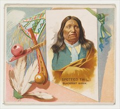 Spotted Tail, Blackfeet Sioux, from the American Indian Chiefs series (N36) for Allen & Ginter Cigarettes, 1888.