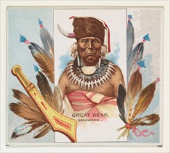 Great Bear, Delaware, from the American Indian Chiefs series (N36) for Allen & Ginter Cigarettes, 1888.