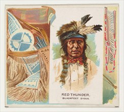 Red Thunder, Blackfeet Sioux, from the American Indian Chiefs series (N36) for Allen & Ginter Cigarettes, 1888.