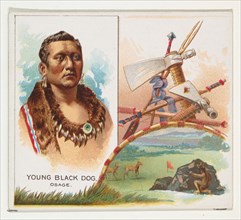 Young Black Dog, Osage, from the American Indian Chiefs series (N36) for Allen & Ginter Cigarettes, 1888.