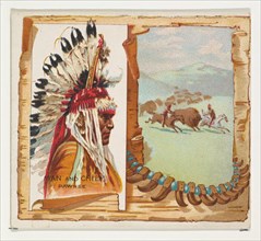 Man and Chief, Pawnee, from the American Indian Chiefs series (N36) for Allen & Ginter Cigarettes, 1888.