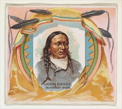 John Grass, Blackfeet Sioux, from the American Indian Chiefs series (N36) for Allen & Ginter Cigarettes, 1888.