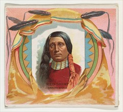 Red Shirt, Dakota Sioux, from the American Indian Chiefs series (N36) for Allen & Ginter Cigarettes, 1888.