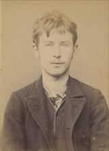 Solier. Auguste. 18 ans, né le 3/3/75 à Cemery-la-Ville. Dessinateur. Anarchiste. 12/1/94., 1894.