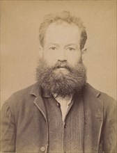 Bouchenez. Adolphe. 36 ans, 27/2/94. (En rouge barrant la fiche: "Transféré à Mazas. À faire extraire"). , 1894.