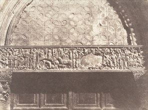 Jérusalem, Saint-Sépulcre, Bas-relief (porte d'entrée), 1854.
