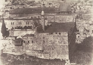 Jérusalem, Enceinte du Temple, Mosquée El-Aksa, angle Sud-Ouest, 1854.