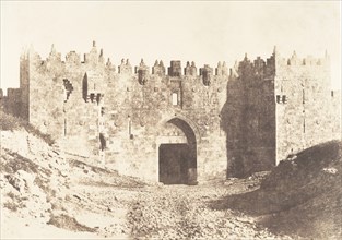 Jérusalem, Porte de Damas, Vue extérieure, 1854.