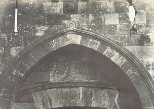 Jérusalem, Porte de Jaffa, Inscription, 1854.