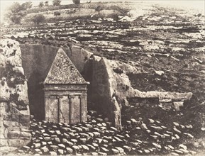 Jérusalem, Vallée de Josaphat, Tombeau de Zacharie, 1854.