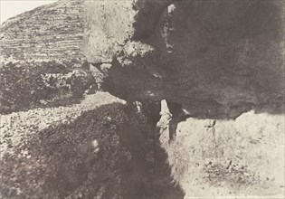 Jérusalem, Piscine de Siloe, Canal taillé dans le roc, 1854.