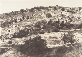 Jérusalem, Vallée de Hinnom, Ensemble du flanc droit, 1854.