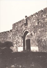 Jérusalem, Porte de David, Vue extérieure, 1854.