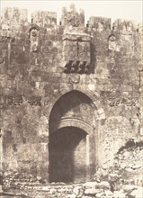 Jérusalem, Porte Saint-étienne, Vue extérieure, 1854.