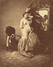 [Nude Before a Mirror], ca. 1857.