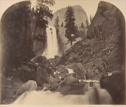 Mt. Broderick in Distant Centre, Piroyac, Falling Chrystals, Vernal Fall, 1861.