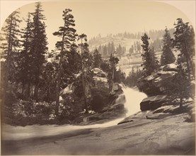 Cascade, Nevada Fall on Left, View above Vernal Fall, 1861.