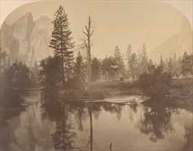 River View Down Valley, Cathedral Rock on Left, 1861.