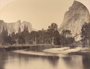 River View, Down the Valley, Cathedral Rock on Left, 1861, Yosemite.