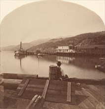 Sausalito from the N.P.C.R.R. Wharf, Looking South, ca. 1868.