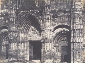 Bas du Portail, Côté de la Place, Cathédrale de Rouen, 1852-54.