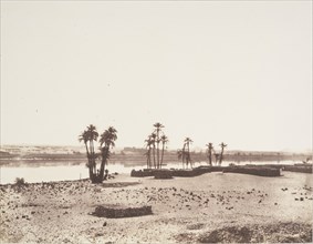 Dakkeh, Village et Rives du Nil, 1851-52.