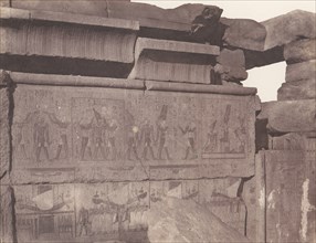 Karnak (Thèbes), Palais - Construction de Granit - Décoration Sculptée et Piente au Point R, 1851-52, printed 1853-54.