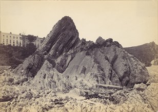 Goscar (God's Rock) and Croft Terrace, Tenby, Wales, 1870s.