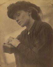 Minnie Thackeray, 1865. Harriet Marian (Minnie) Thackeray (1840-1875) was the daughter of the author William Makepeace Thackeray (1811-1863). This portrait shows Minnie still in mourning, wearing a da...