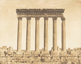 Colonnade du Temple du Soleil, à Baâlbek (Héliopolis), September 15, 1850.