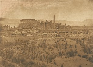 Vue générale des Ruines du Palais de Karnac (prise à l'Est) - Thèbes, 1849-50.