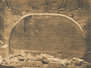Proseynème scellé dans le second Pylone du Temple d'Isis, à Philae, April 15, 1850.