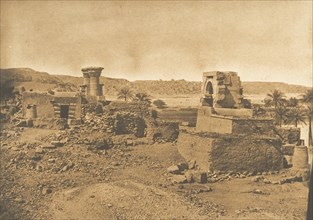 Ruines et Village de Begueh, petite ile à l'Ouest de Philae, April 11, 1850.