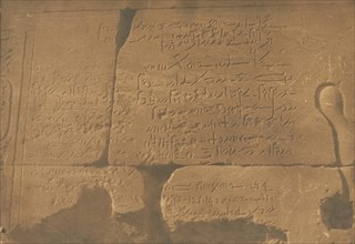 Inscription Démotique; second Pylone du Temple d'Isis, à Philae, April 15, 1850.