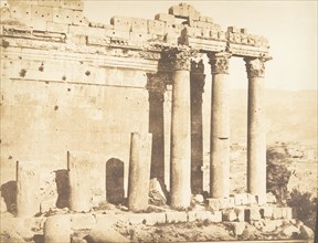 Colonnade occidental du Temple de Jupiter, à Baâlbek (Héliopolis), September 15, 1850.