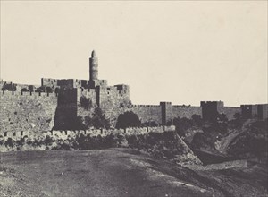 Palestine. Jérusalem. Partie occidentale des Murailles, 1850.