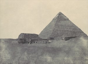 égypte Moyenne. Pyramide de Chéphren, 1850.