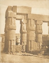 Groupe de colonnes du Palais de Louxor, Thèbes, 1849-50.