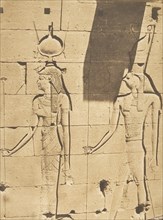 Isis et Horus-Arsiési - Bas-relief du Temple de Kalabcheh (Talmis), April 8, 1850.
