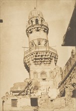Minaret penché de la Mosquée de Bibars, au Kaire, December 1849-January 1850.