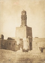 Minaret oriental de la Mosquée du Khalif Hakem, au Kaire, December 27, 1849.