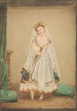 [La Comtesse in robe de piqué or as Judith (?)], 1860s.