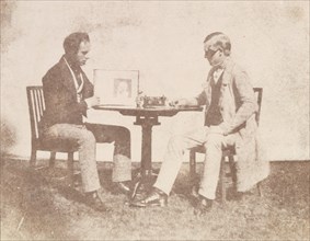 Nicolaas Henneman Showing an Album to Charles Porter, ca. 1845.