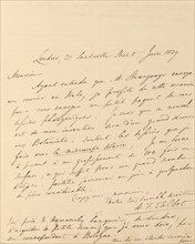 [Manuscript Letter from W. H. Fox Talbot to Antonio Bertoloni], 1839.