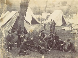 Group at Headquarters of the Army of the Potomac, Antietam, October 1862, 1862.