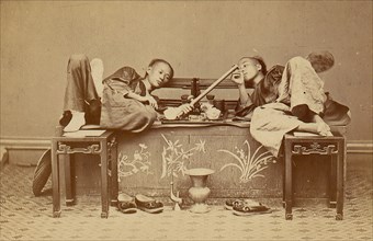 [Opium Smokers], 1870s.